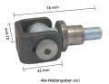Eisen-Torband M12, teilverzinkt und einstellbar